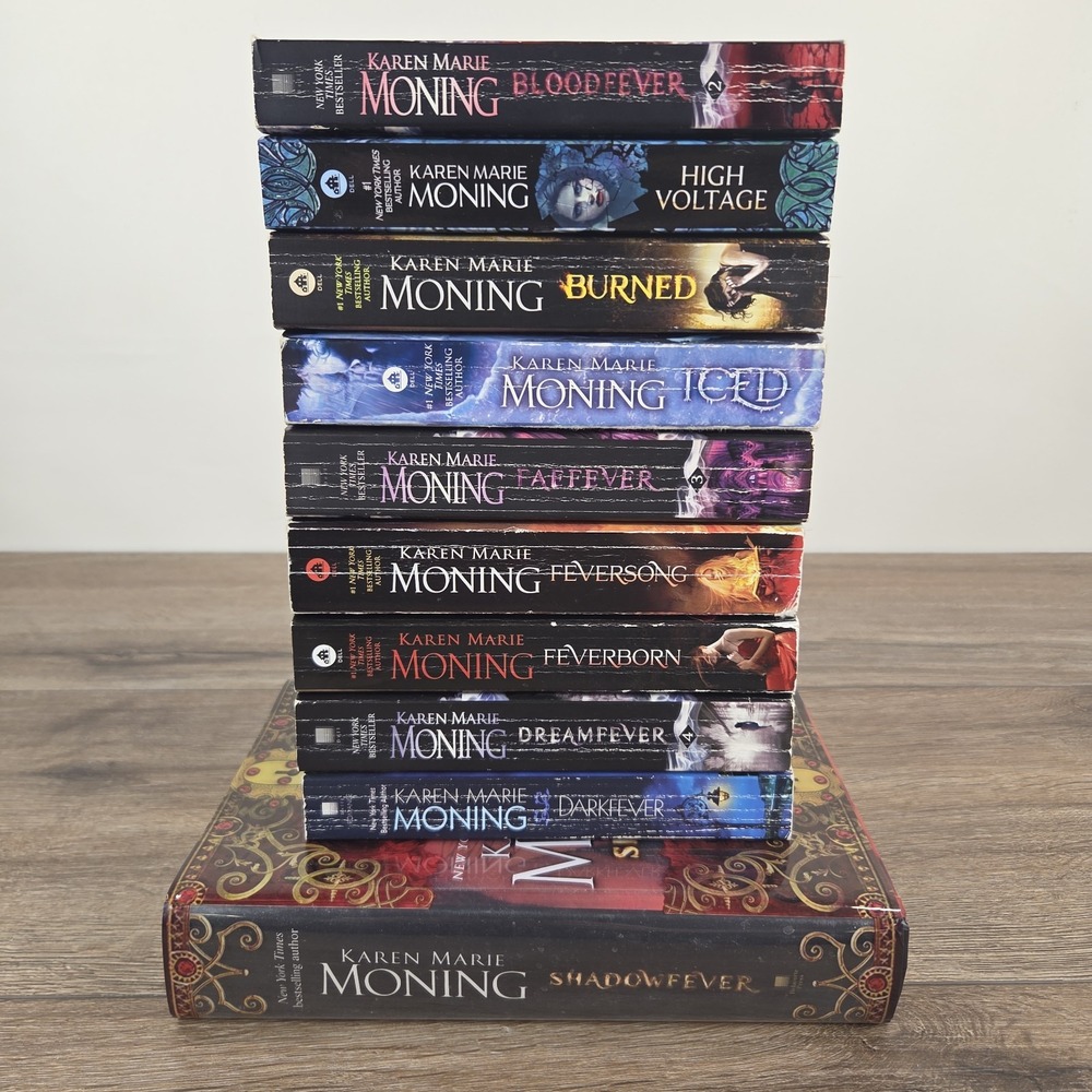 Fever Series 10 Book Lot Karen Marie Moning ShadowFever Burned Iced High Voltage